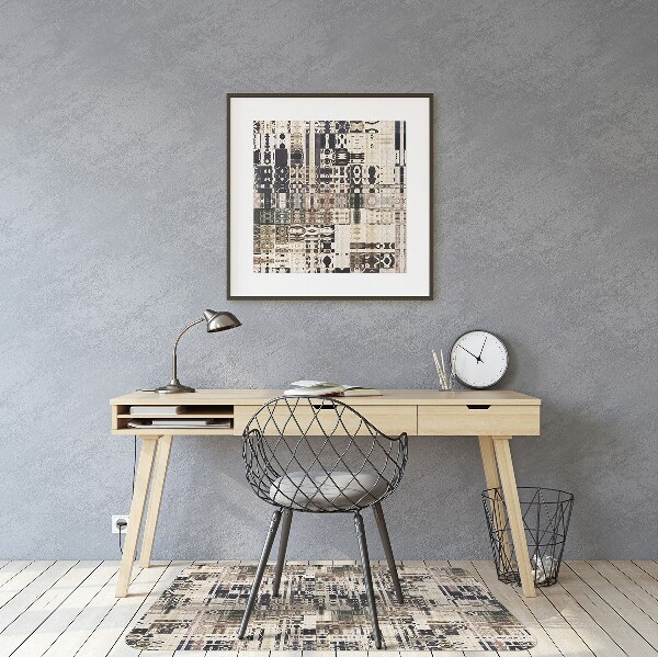 Chair mat floor panels protector Boho style tiles