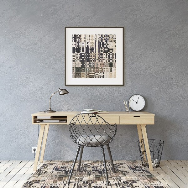 Chair mat floor panels protector Boho style tiles