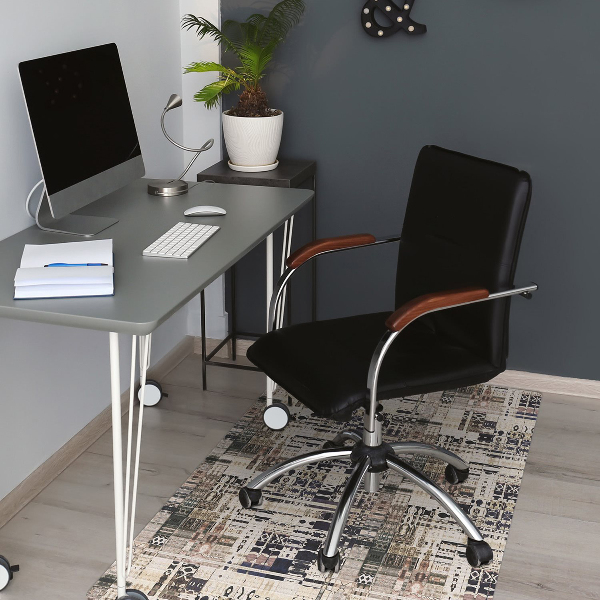 Chair mat floor panels protector Boho style tiles