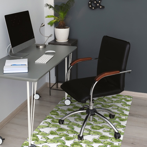 Desk chair mat cactus Boho