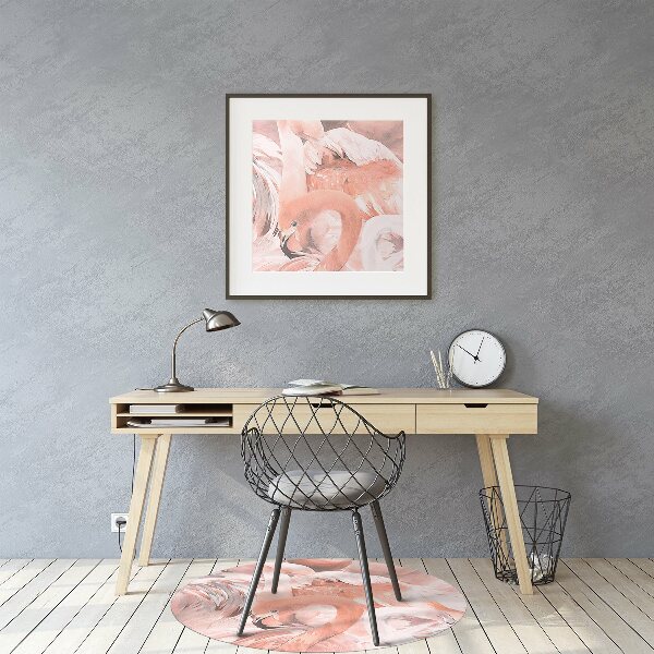 Office chair mat Flamingos