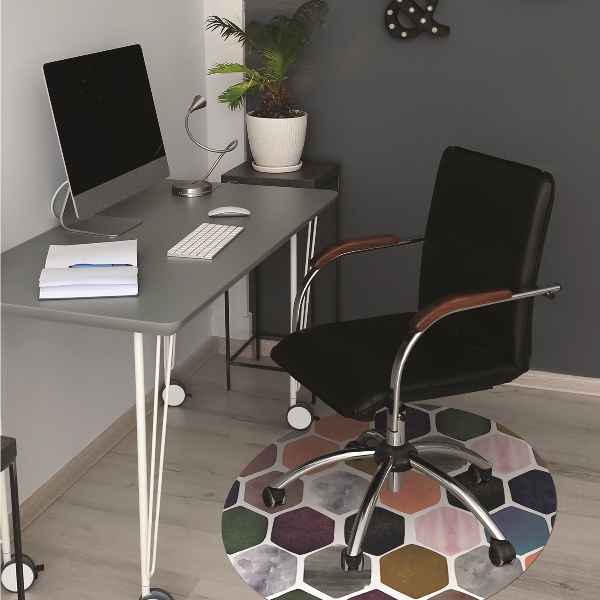 Desk chair mat Honeycomb