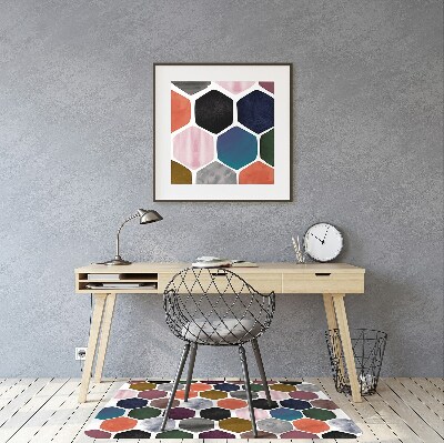 Desk chair mat Honeycomb