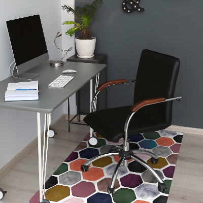 Desk chair mat Honeycomb