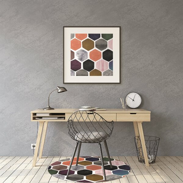 Desk chair mat Honeycomb