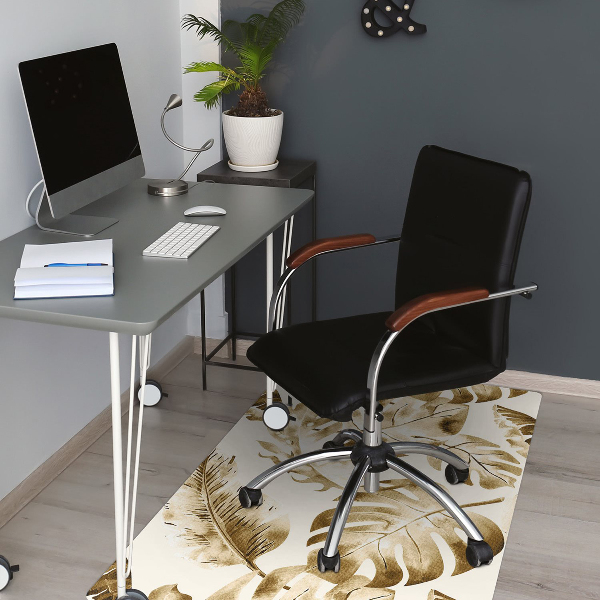 Computer chair mat palm leaves