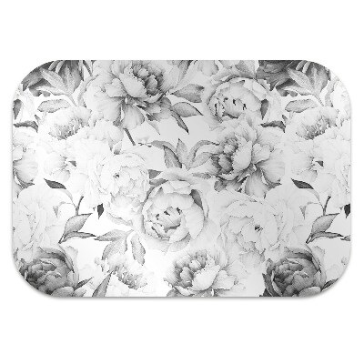 Office chair mat Peonies