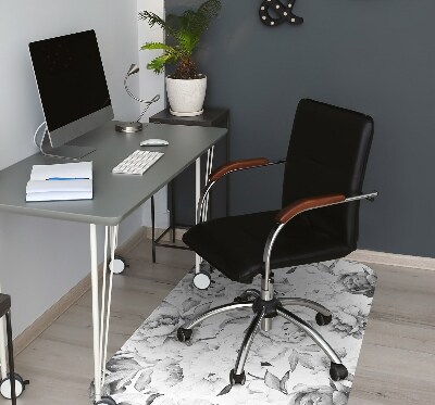 Office chair mat Peonies