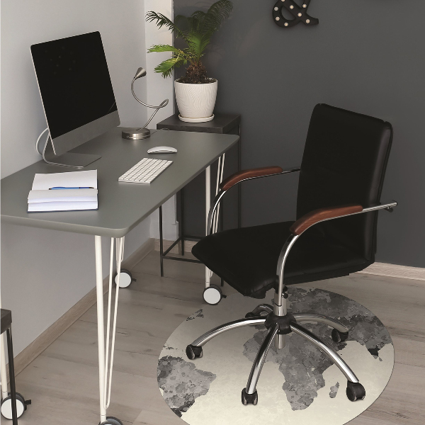 Chair mat Old world map