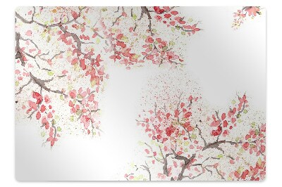 Office chair mat Cherry blossoms