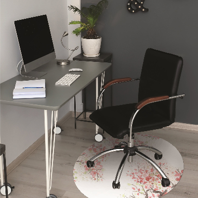 Office chair mat Cherry blossoms