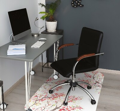 Office chair mat Cherry blossoms