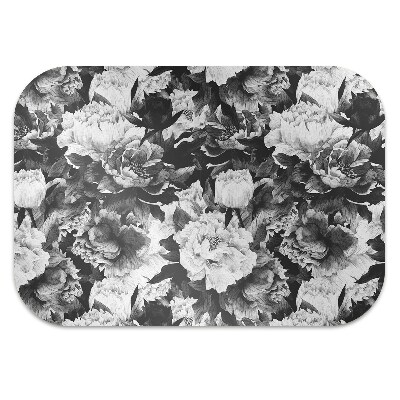 Office chair mat Peonies