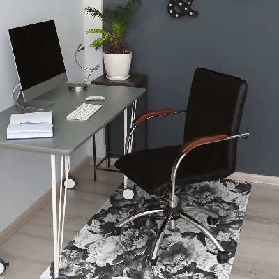 Office chair mat Peonies