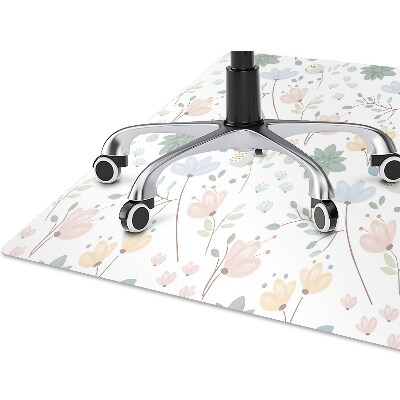 Office chair mat spring flowers