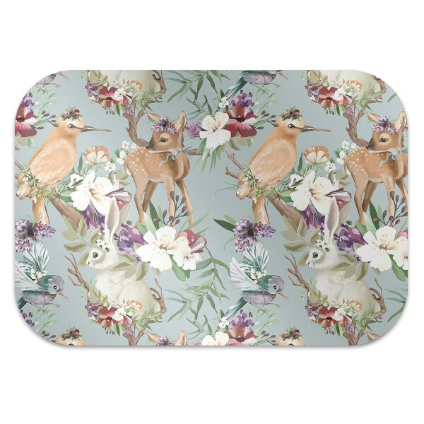 Office chair mat forest animals
