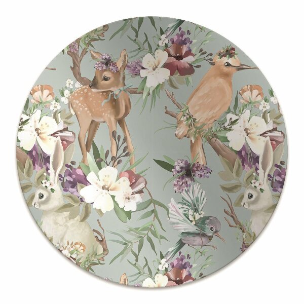 Office chair mat forest animals