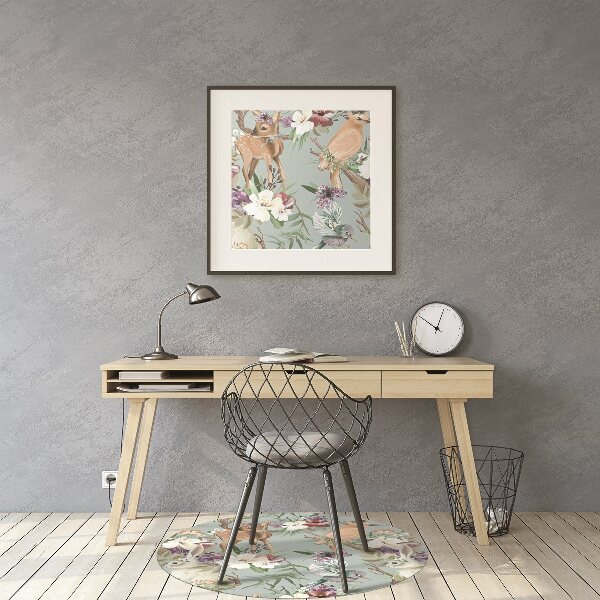 Office chair mat forest animals