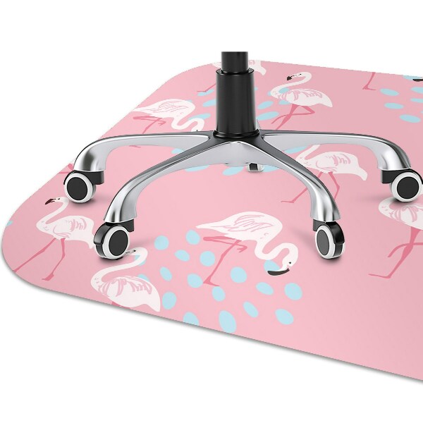 Office chair mat Flamingos