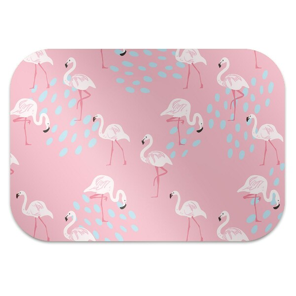 Office chair mat Flamingos