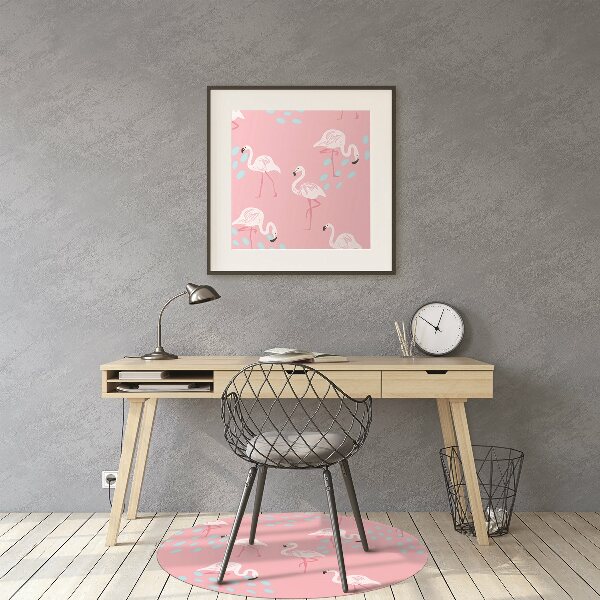 Office chair mat Flamingos
