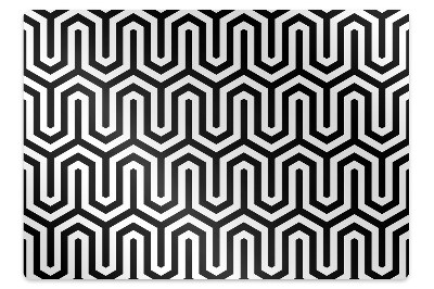 Office chair mat geometric pattern