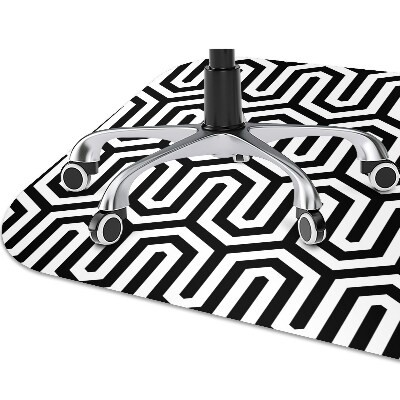 Office chair mat geometric pattern