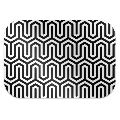 Office chair mat geometric pattern