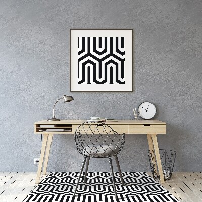 Office chair mat geometric pattern