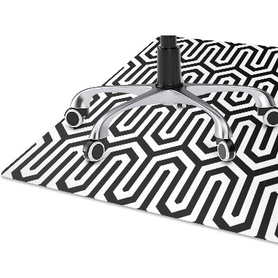 Office chair mat geometric pattern