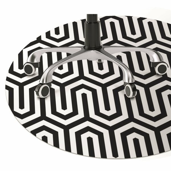 Office chair mat geometric pattern