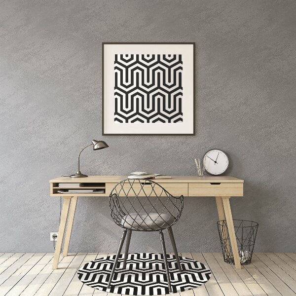 Office chair mat geometric pattern