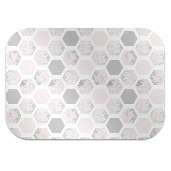 Office chair floor protector hexagons