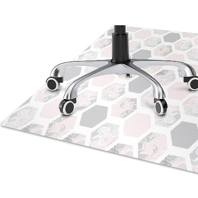 Office chair floor protector hexagons