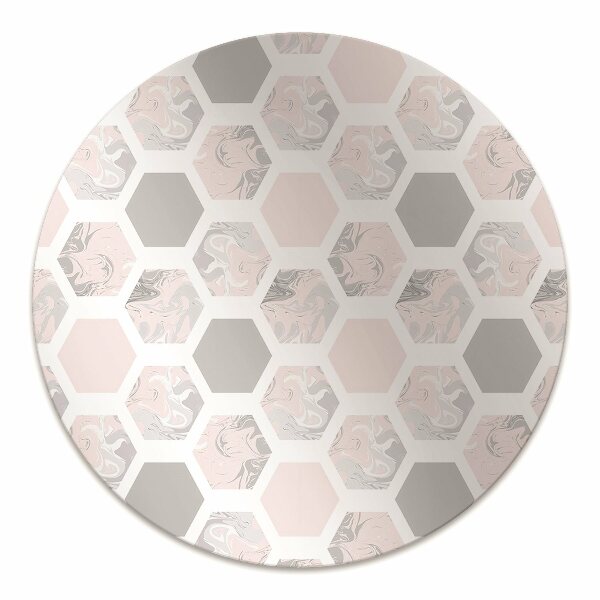 Office chair floor protector hexagons
