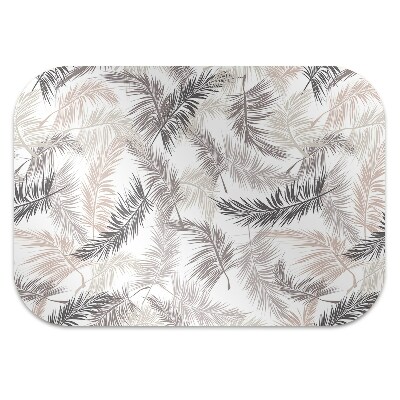 Office chair floor protector palm leaves