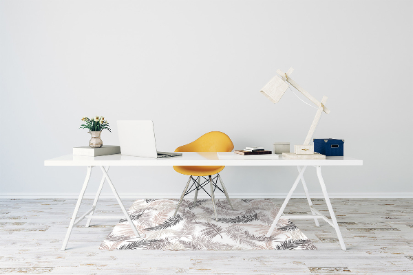 Office chair floor protector palm leaves