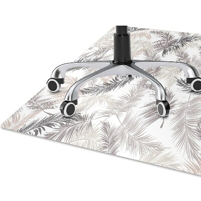 Office chair floor protector palm leaves