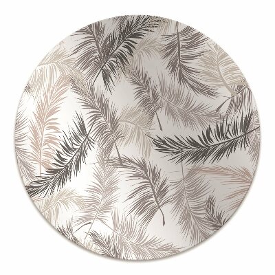 Office chair floor protector palm leaves