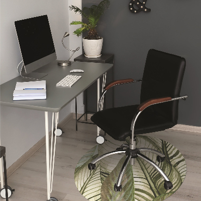 Office chair mat monstera