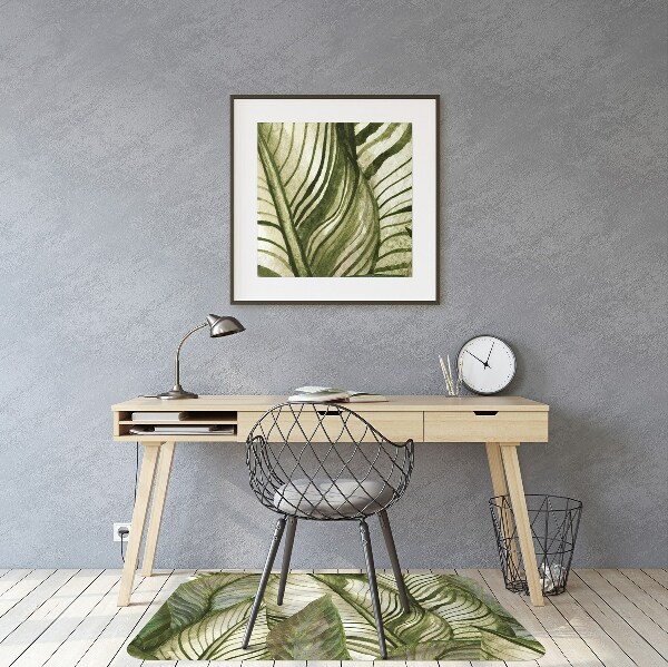 Office chair mat monstera