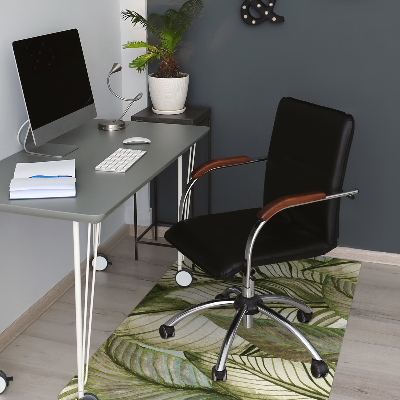 Office chair mat monstera