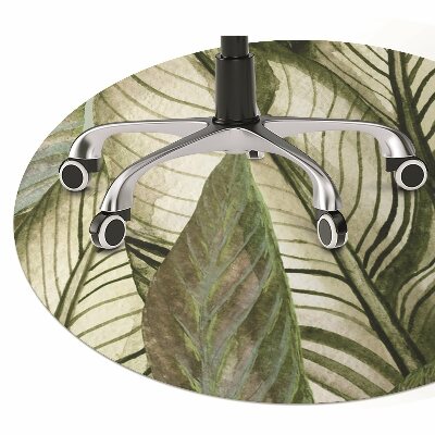 Office chair mat monstera