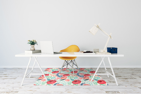 Office chair mat Poppies