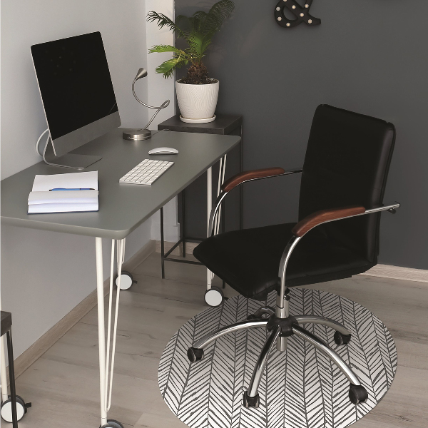 Office chair mat herringbone