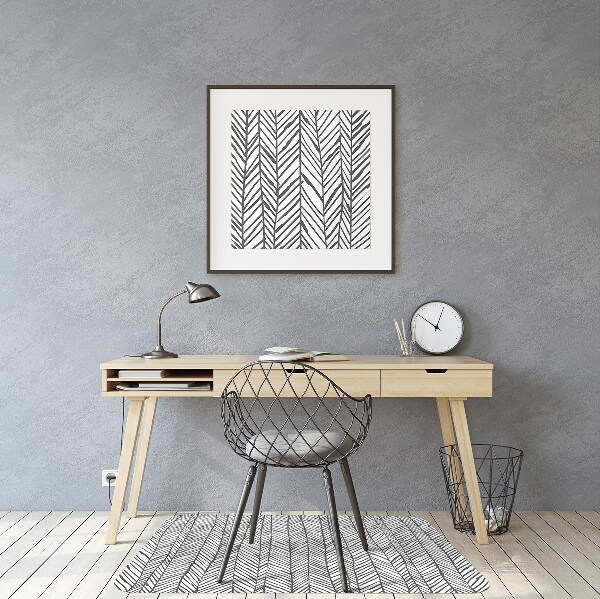 Office chair mat herringbone