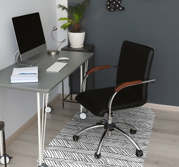 Office chair mat herringbone