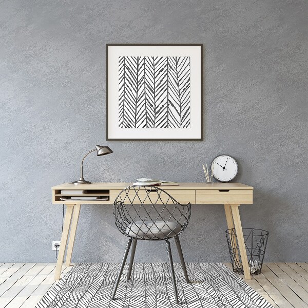 Office chair mat herringbone