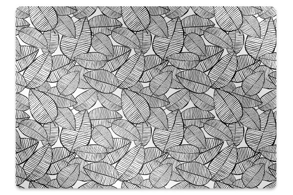 Office chair mat tropical pattern