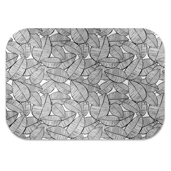 Office chair mat tropical pattern